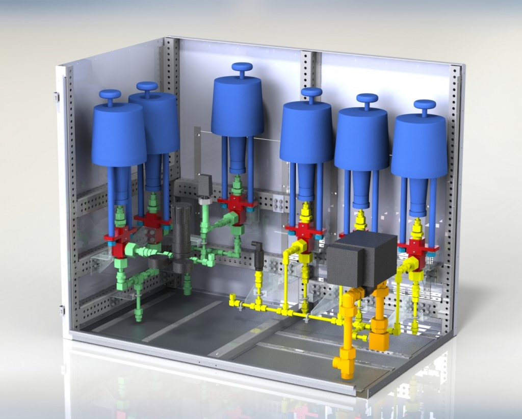 Cистема газонаполнения и вакуумирования - стенд газовых испытаний 2